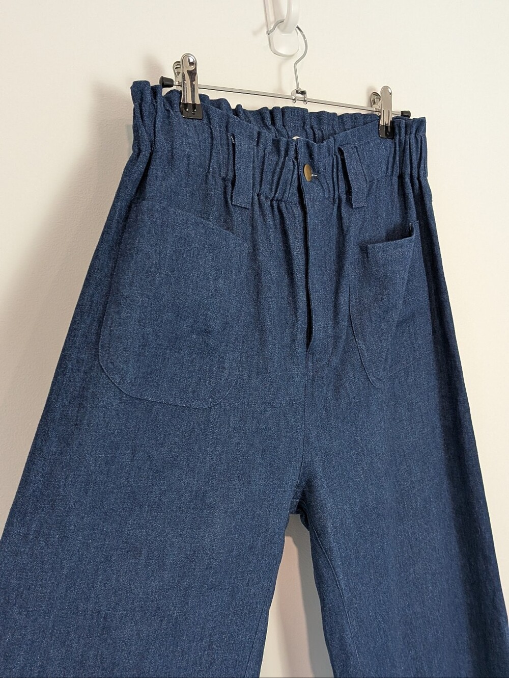 Emerson Fry Tulip Wide Leg Pant Size M Hemp Organic Cotton Indigo - Picture 7 of 7